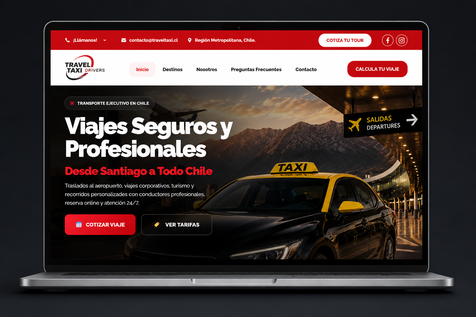 Proyecto Travel Taxi desarrollado por Inefable Creativo